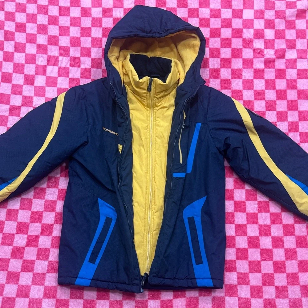 Vintage Weatherproof Expedition Kids Jacket in Navy, Yellow, and Blue - Picture 6 of 8